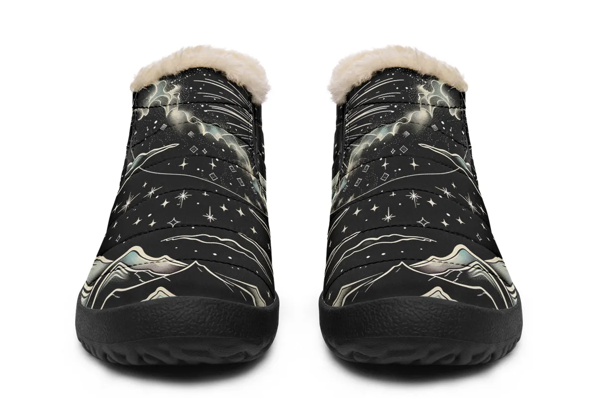 Dawn Star Winter Sneakers - Warm & Easy Slip-On Shoes Lined with Vegan Wool with Anti-Slip Soles