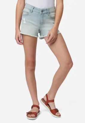 Distressed Classic Denim Shorts