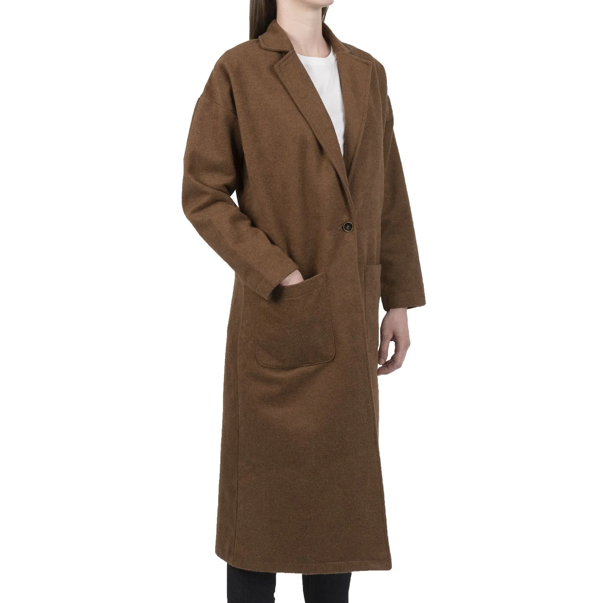 Duster Coat - Cotton Melton - Rust