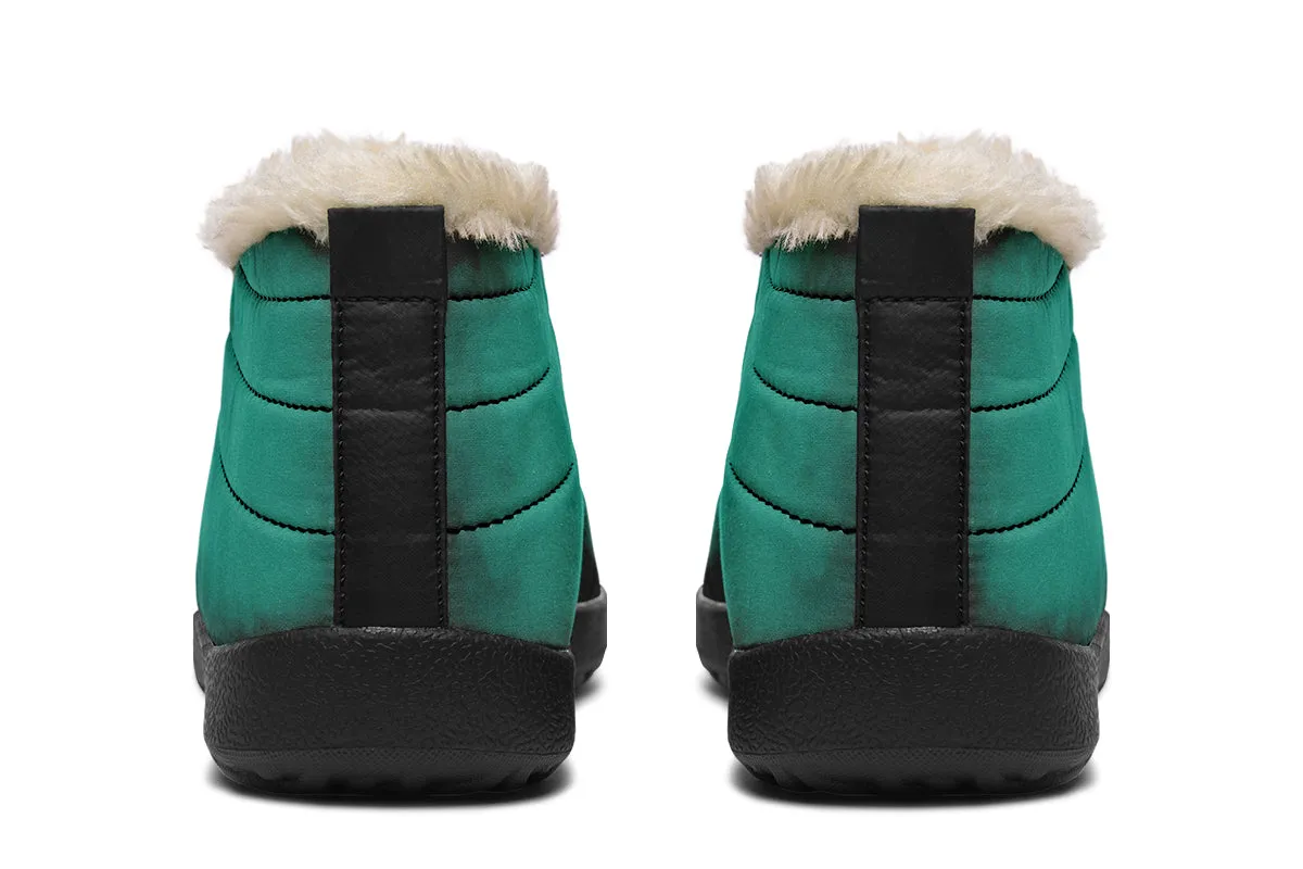 Enchanted Emerald Winter Sneakers - Warm & Easy Slip-On Shoes Lined with Vegan Wool with Anti-Slip Soles