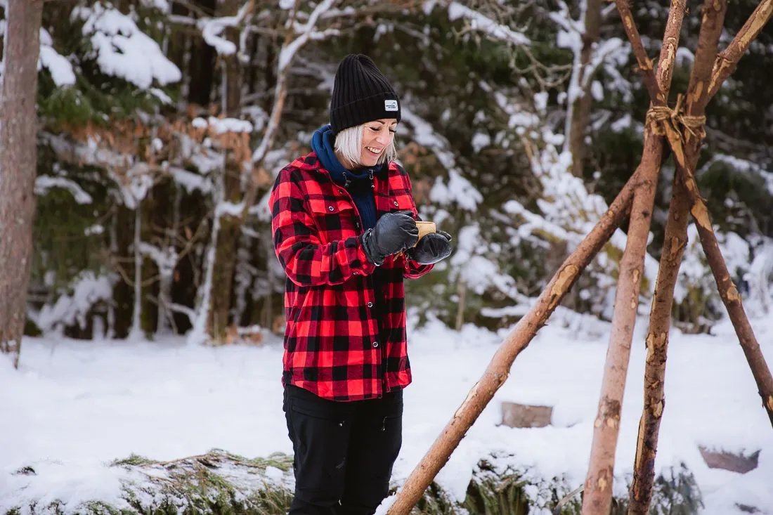 Flannel Insulated shirt Lady (Red)