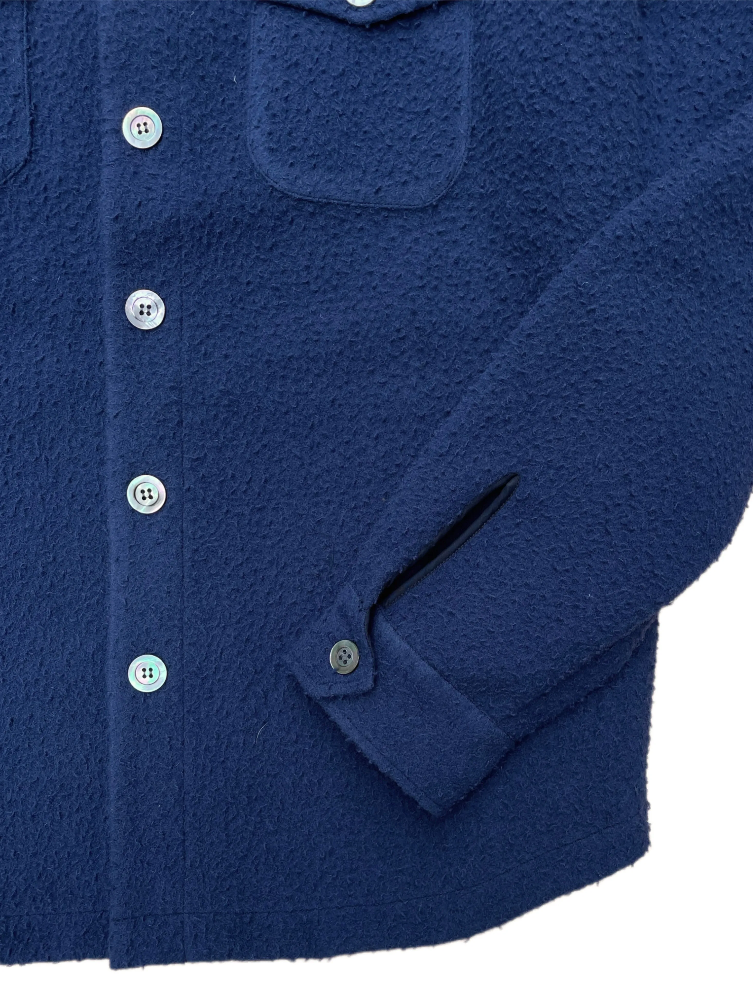 FRESH Casentino Wool Overshirt Navy