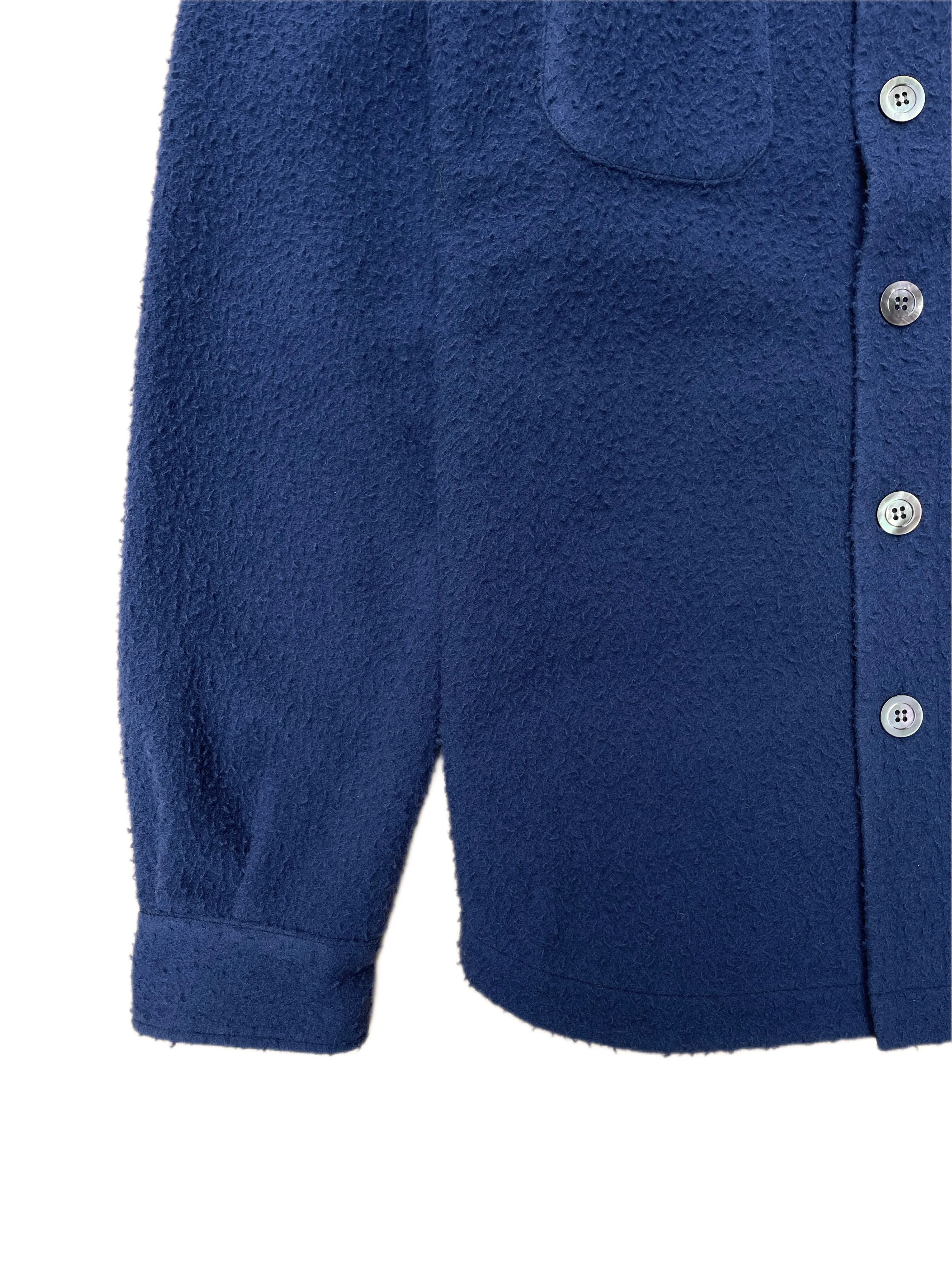 FRESH Casentino Wool Overshirt Navy