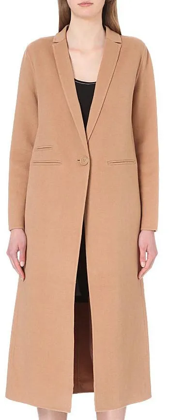 'Galaxie' Wool Blend Coat in Camel