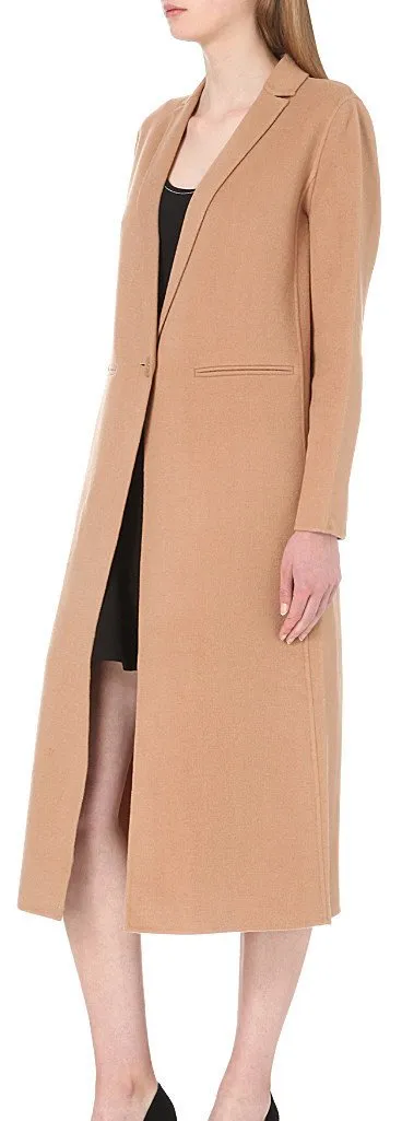 'Galaxie' Wool Blend Coat in Camel