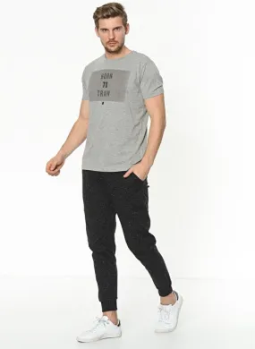 Gennaro Men Cotton Grey T-Shirt