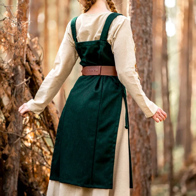 Green Apron OverDress - Wool