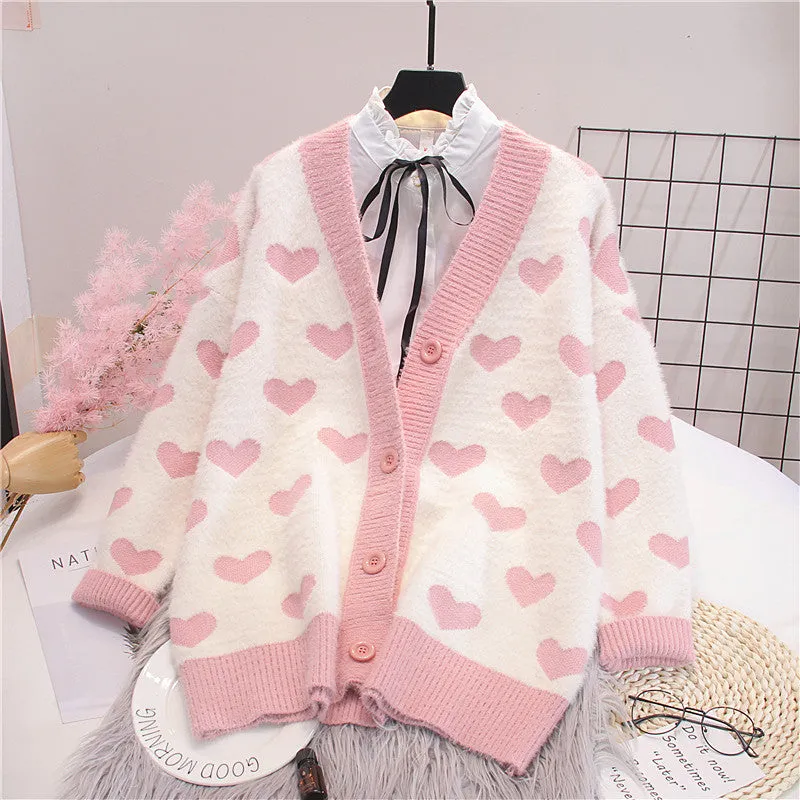 Heart Cardigan AD12218