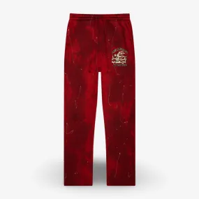 Hellstar Sports Sweatpants 'Skull' Red Tye-Dye SS24