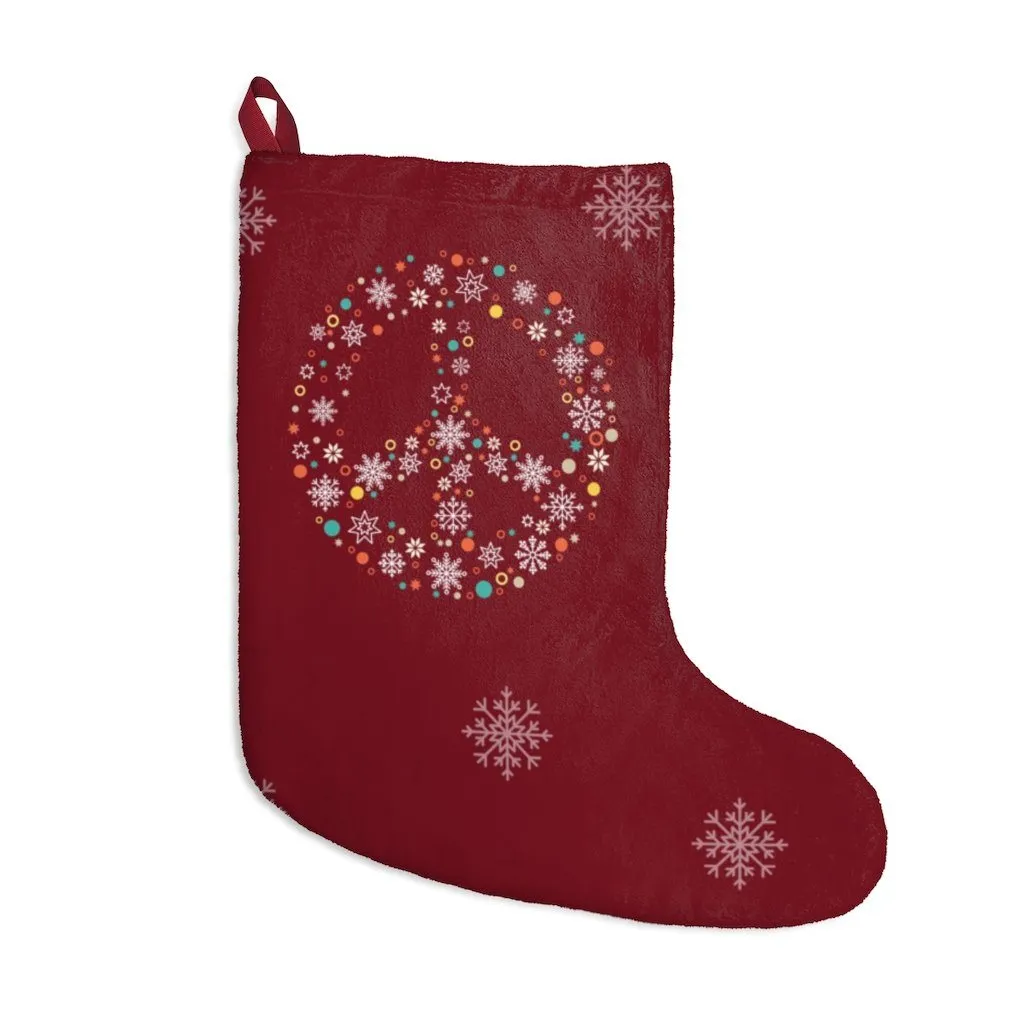 Holiday Peace Sign - Christmas Stockings