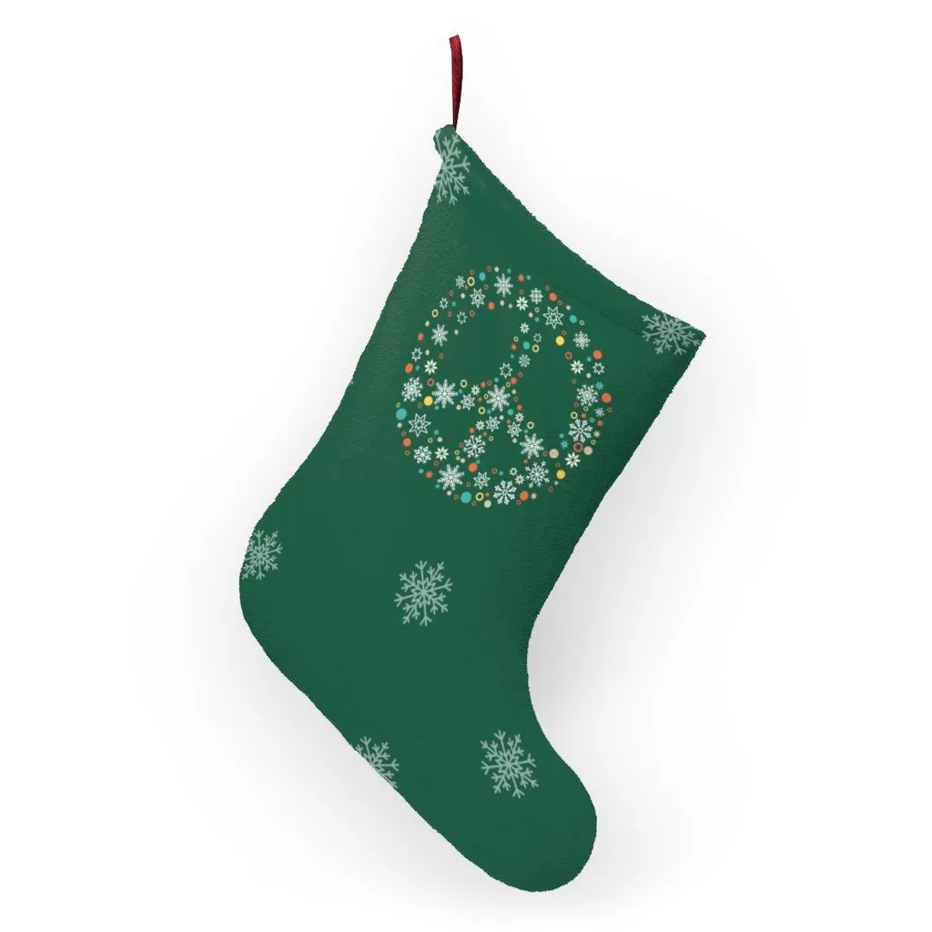 Holiday Peace Sign - Christmas Stockings