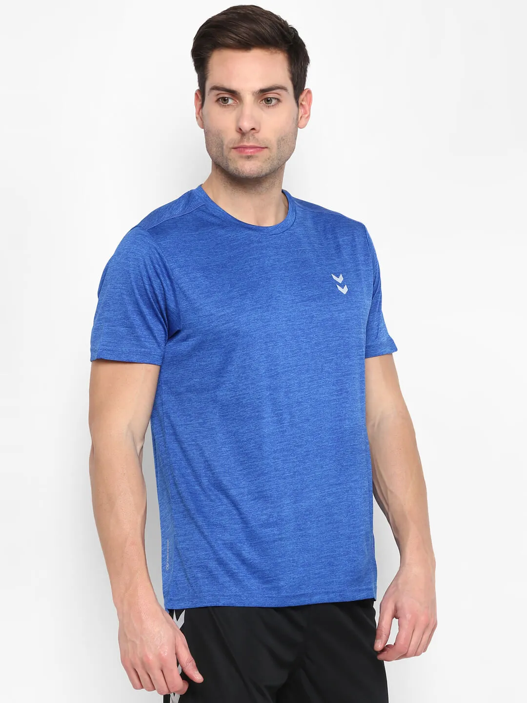 Jensen Men Polyester Blue T-Shirt