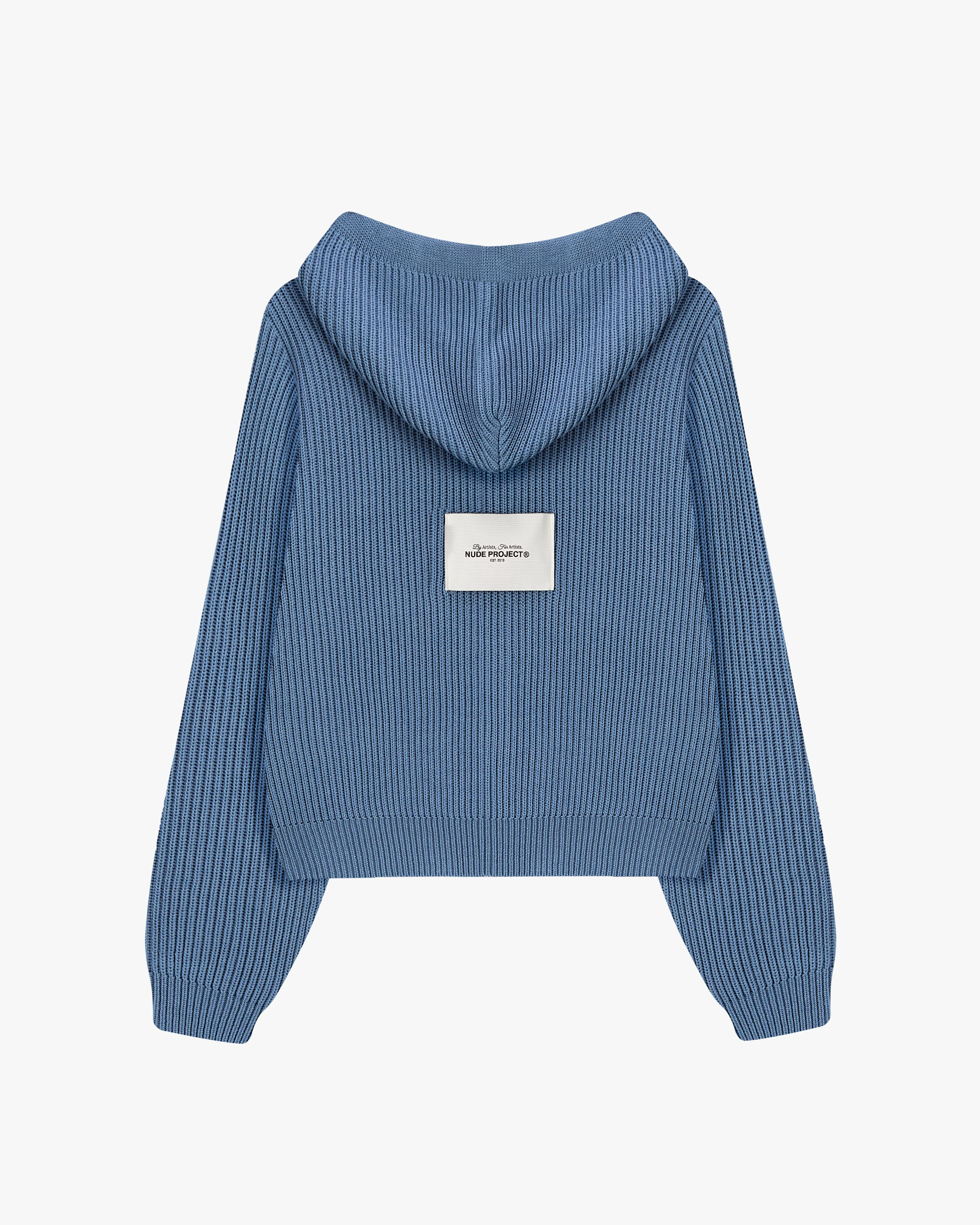 KNIT ZIPPER BLUE