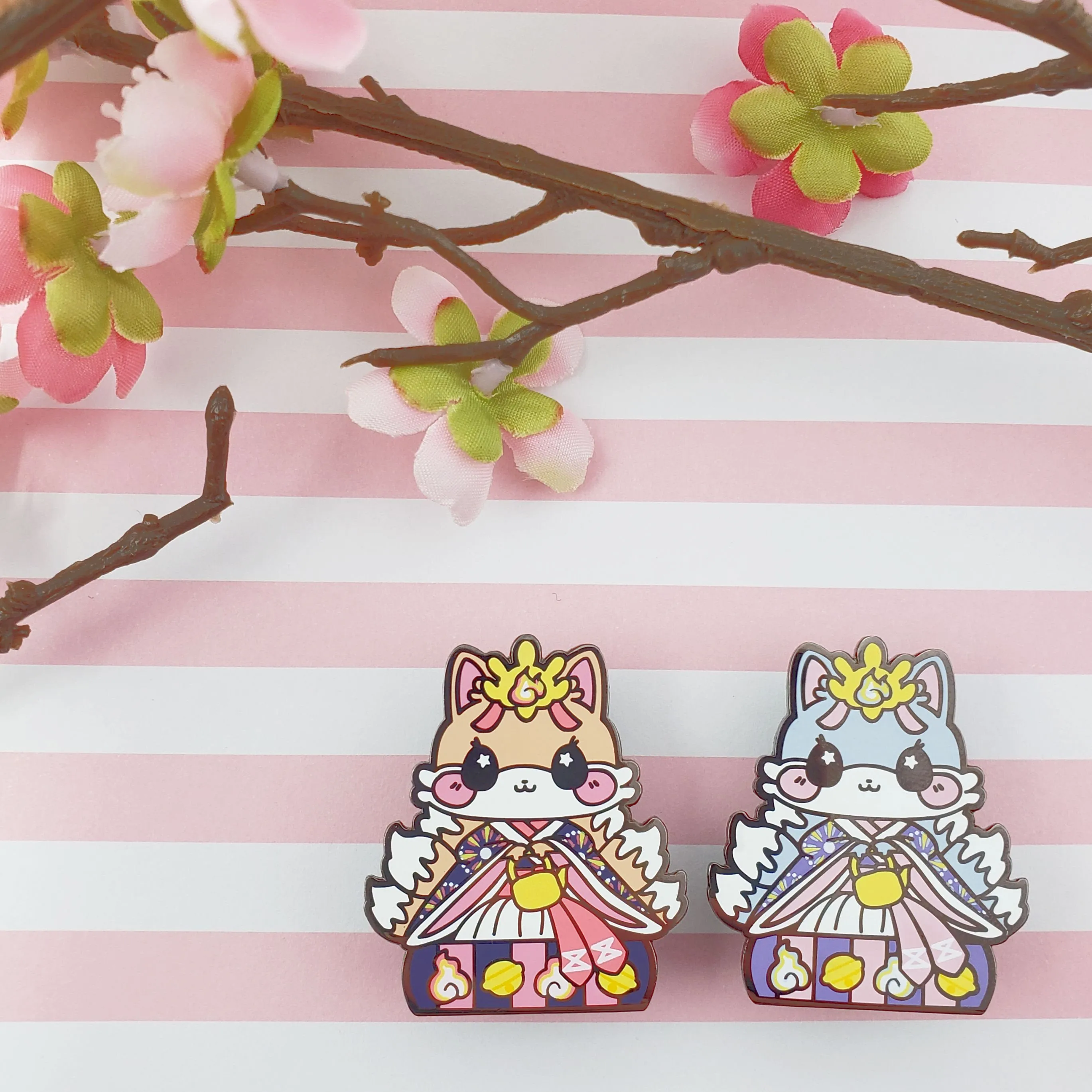 Lady Kitsune: Girl's Day Animal Enamel Pins