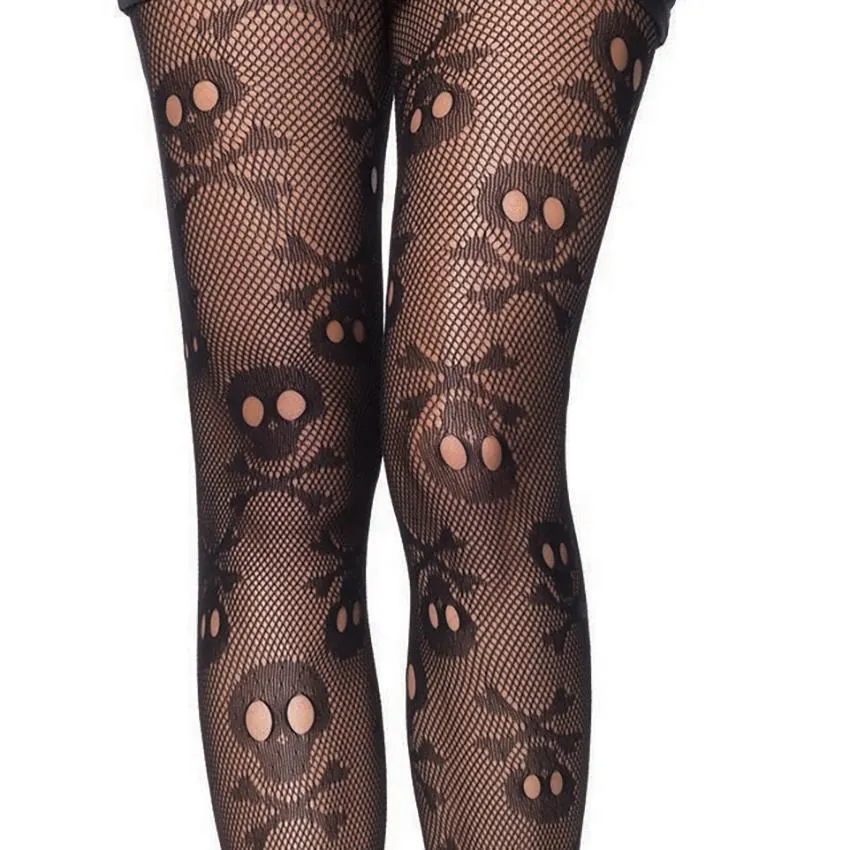 Leg Avenue | Pirate Skull & Bones Fishnet Stockings