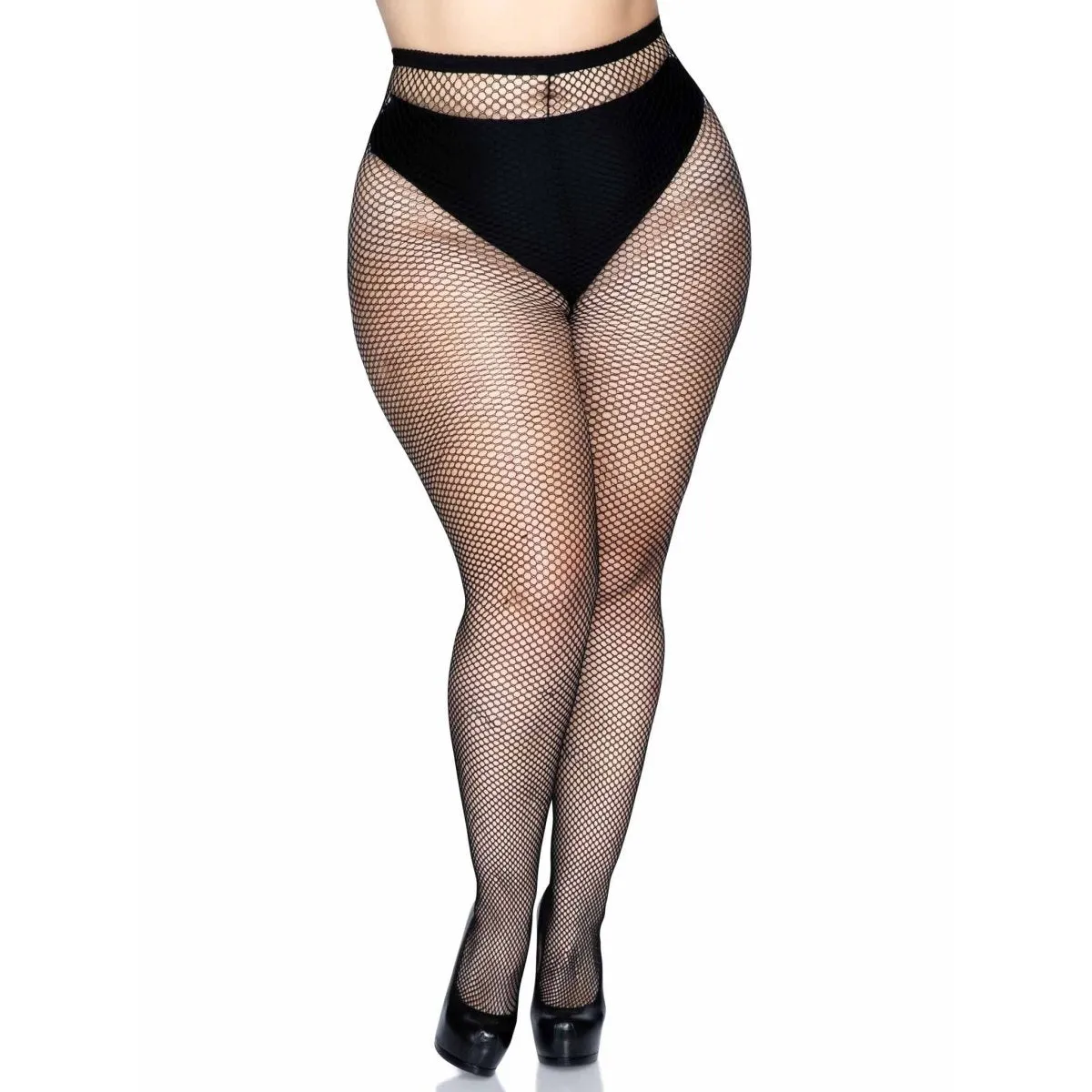 Leg Avenue | Plus Backseam Fishnet Stockings