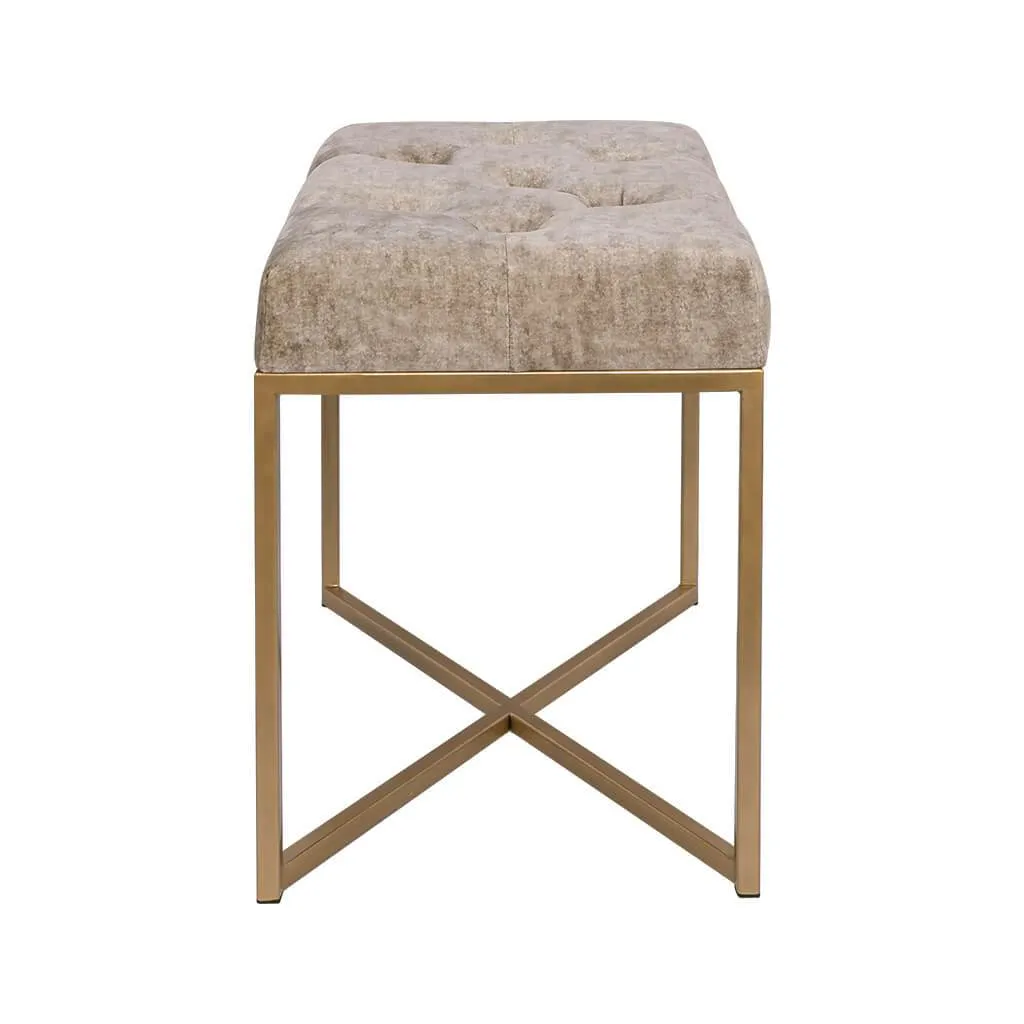 Legacy Warm Mocha Gold Base Single Ottoman