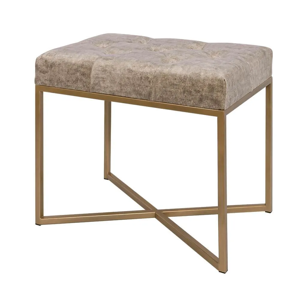 Legacy Warm Mocha Gold Base Single Ottoman