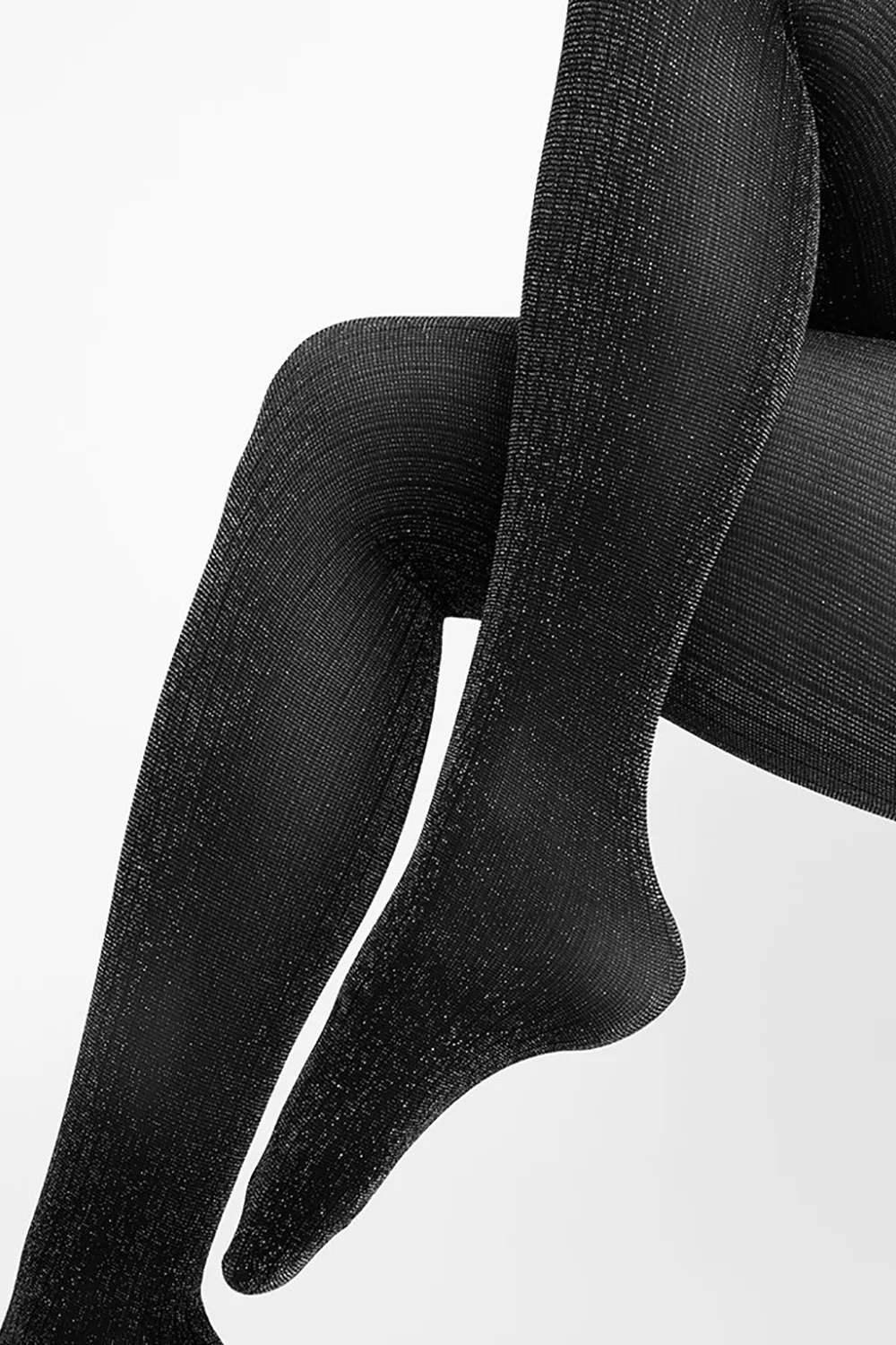 lisa lurex pattern stockings black