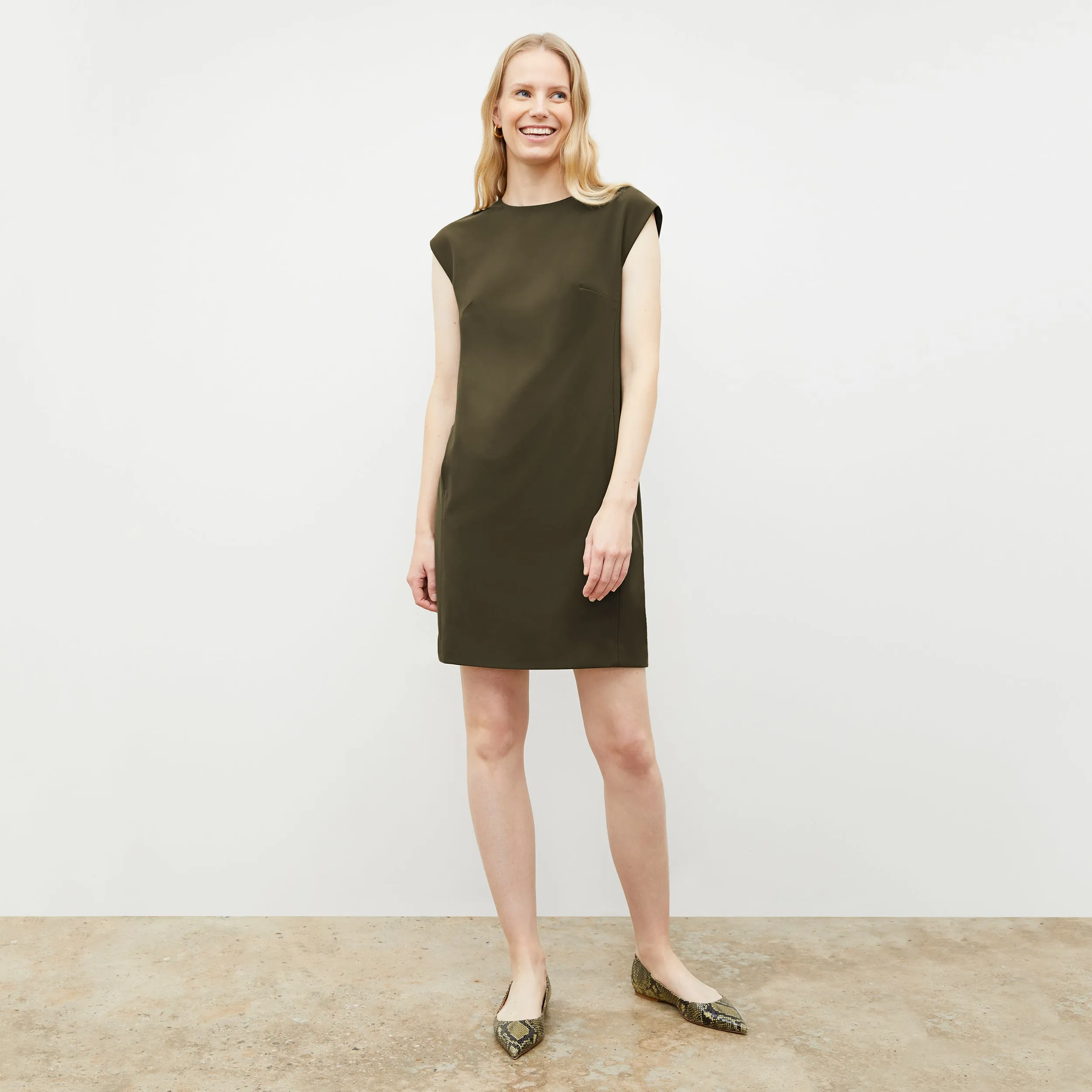 Maaza Dress - OrigamiTech :: Olive