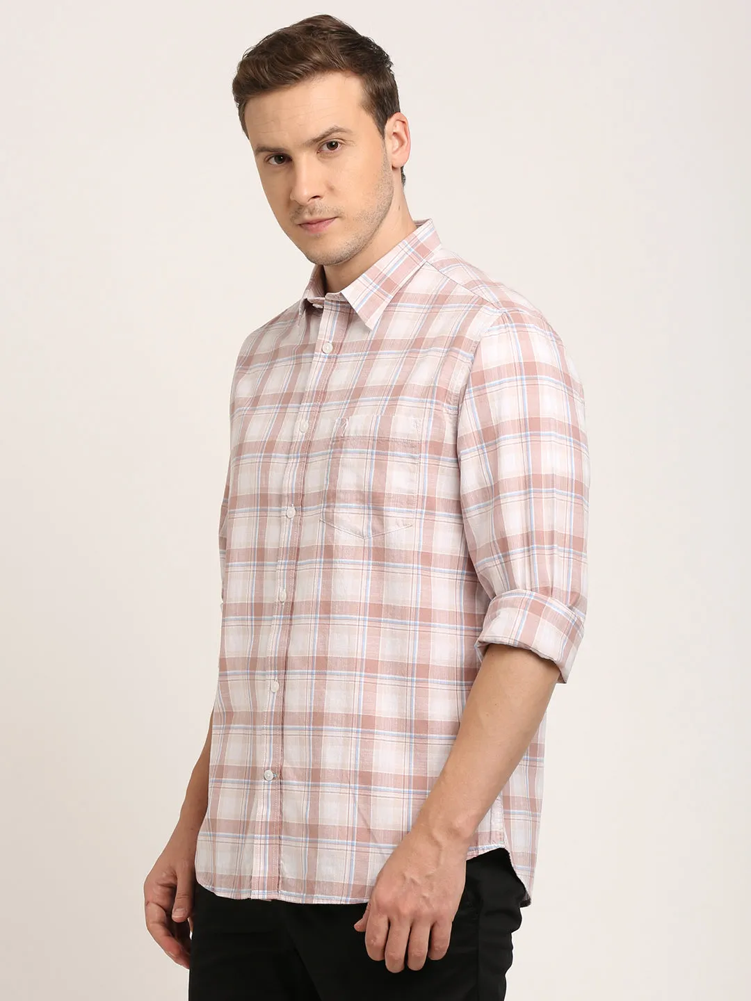 Men Checked Full Sleeve Cotton Shirt