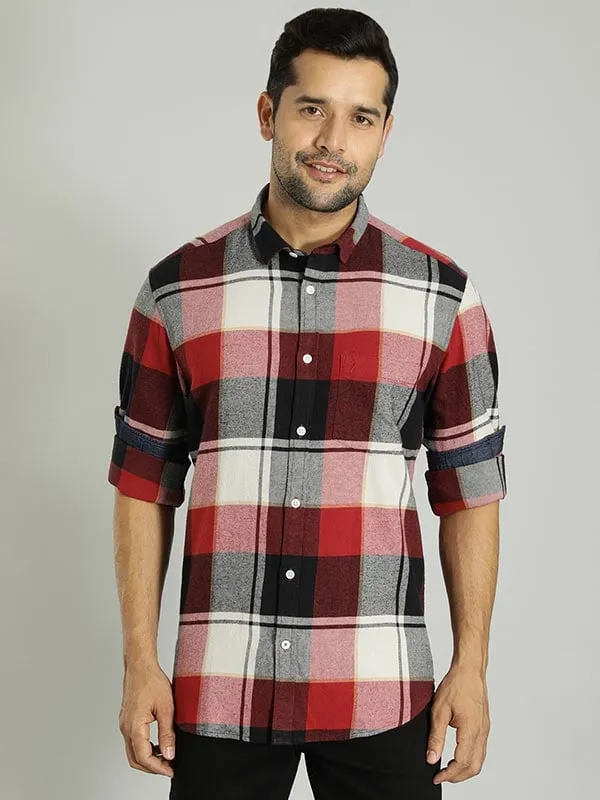 Men Checked Full Sleeve Cotton Shirt