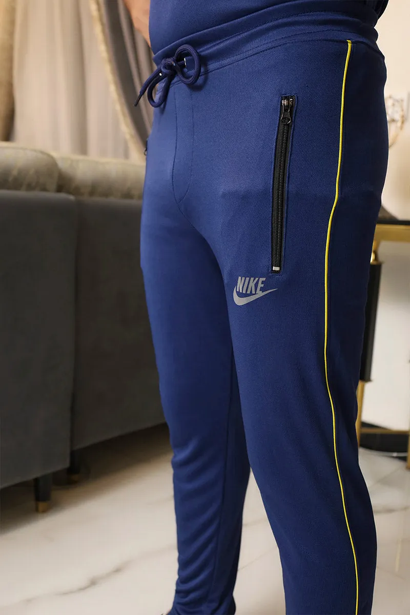 Men Summer Tracksuit Navy Blue