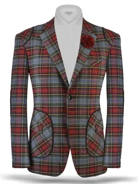 Men's plaid sport coat blazer Alex2 Red