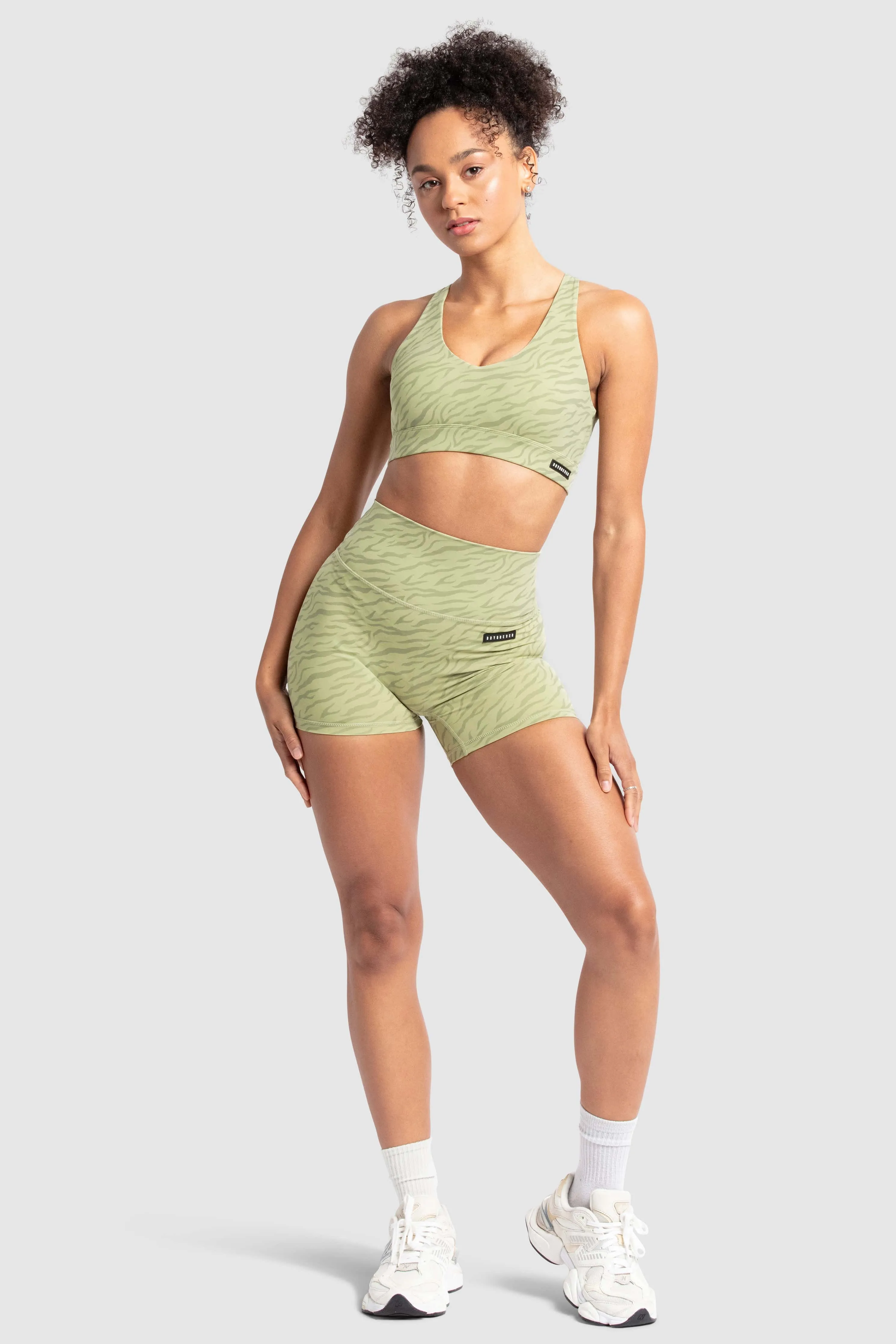 MotionSoft Shorts - Olive Zebra