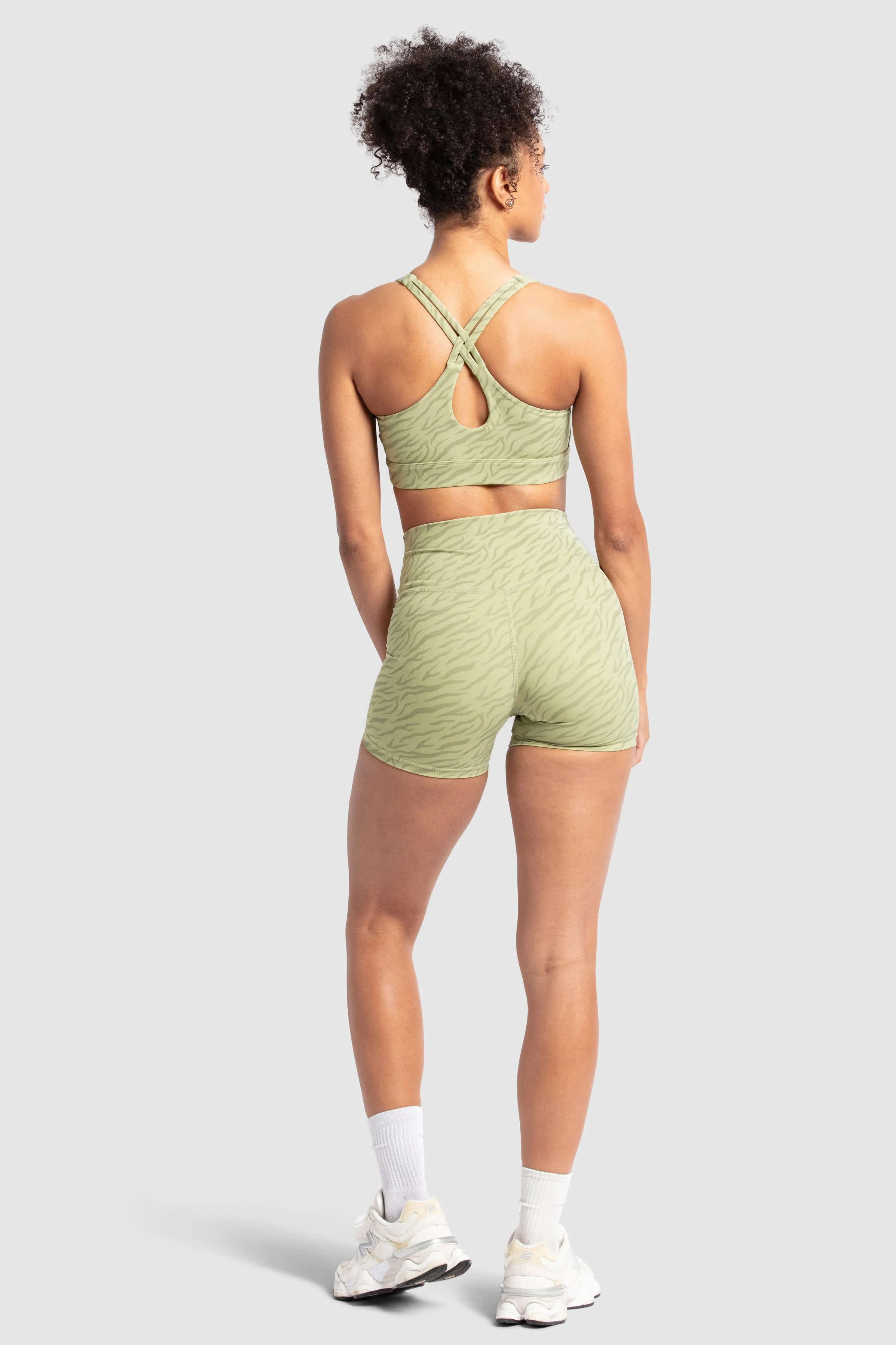 MotionSoft Shorts - Olive Zebra