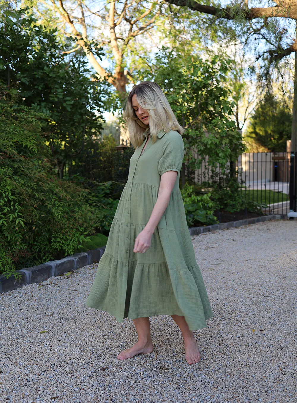 Olivia Dress-OLIVE