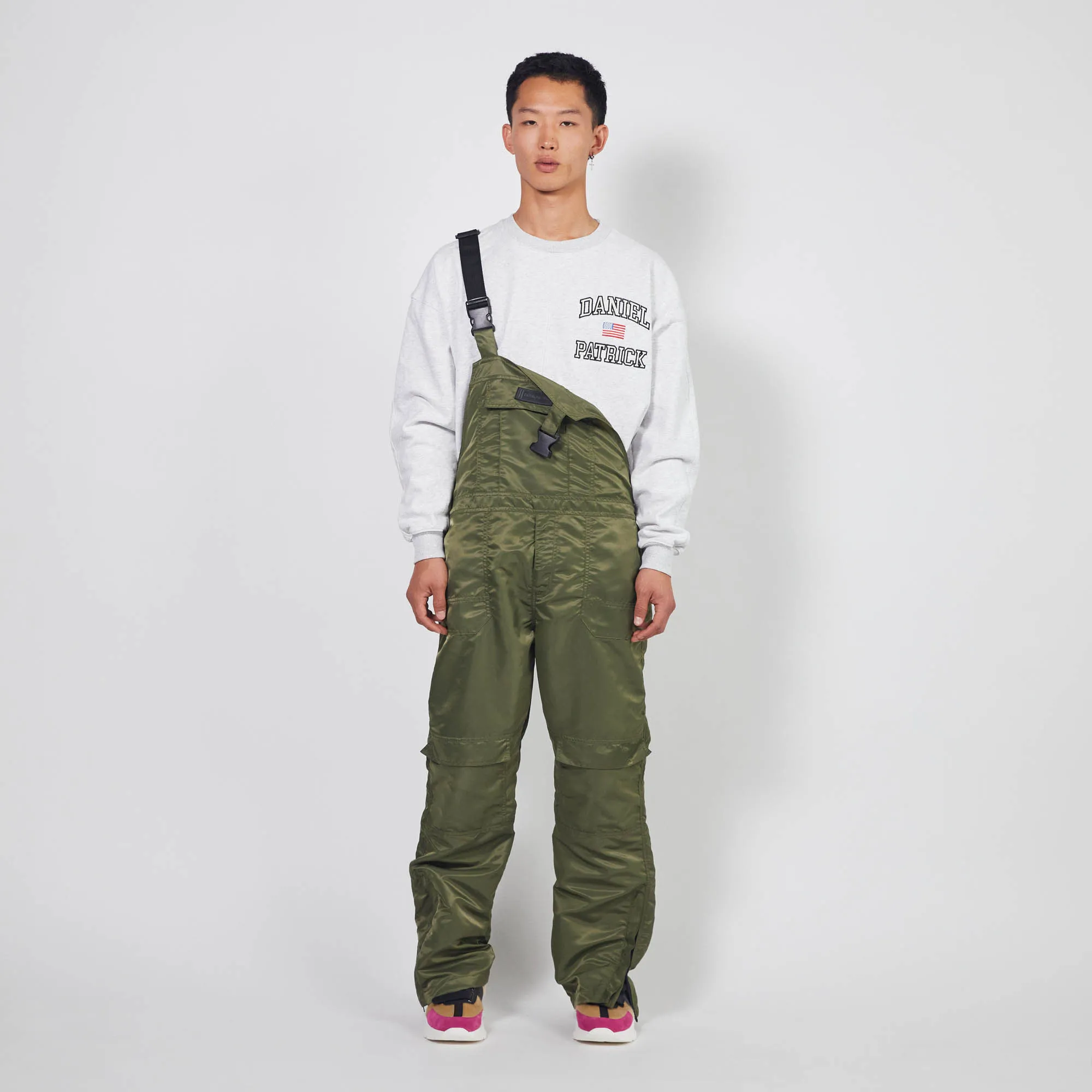 overalls / olive