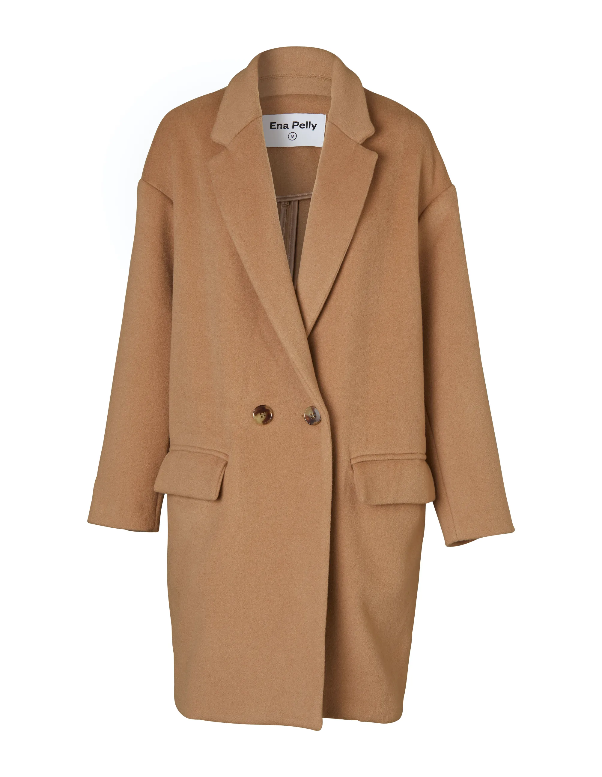 Oversized Wool Coat - Camel