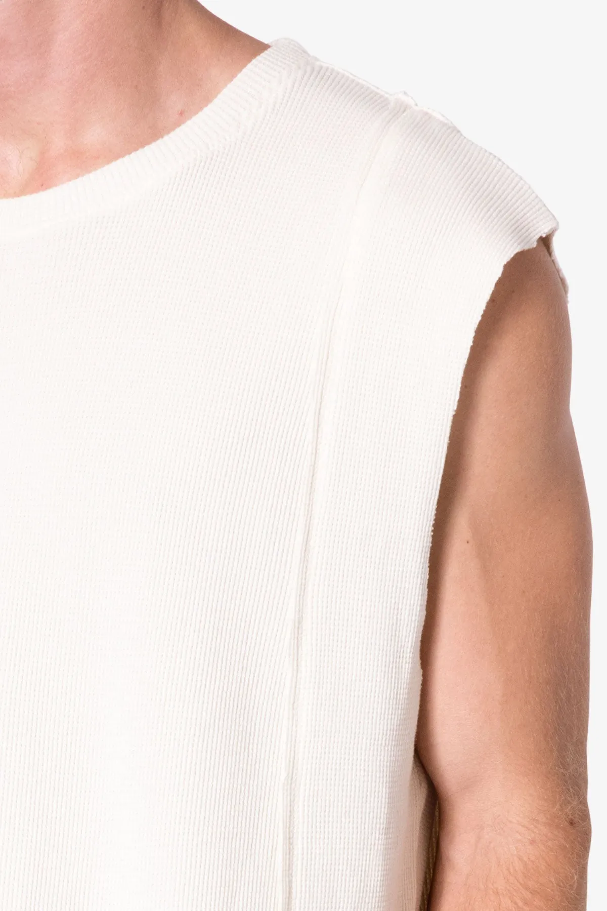 Paneled Knit Tank - Cream