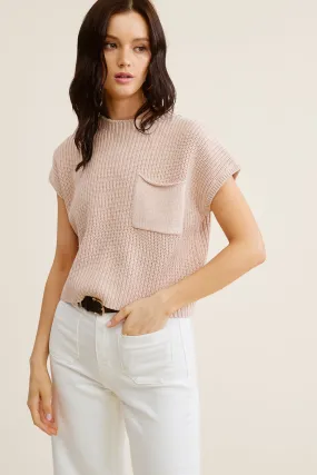 Peach Knit Top