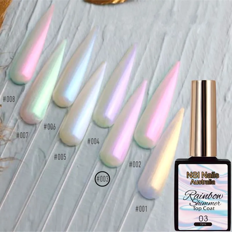 Rainbow Shimmer Gel Polish Top Coat