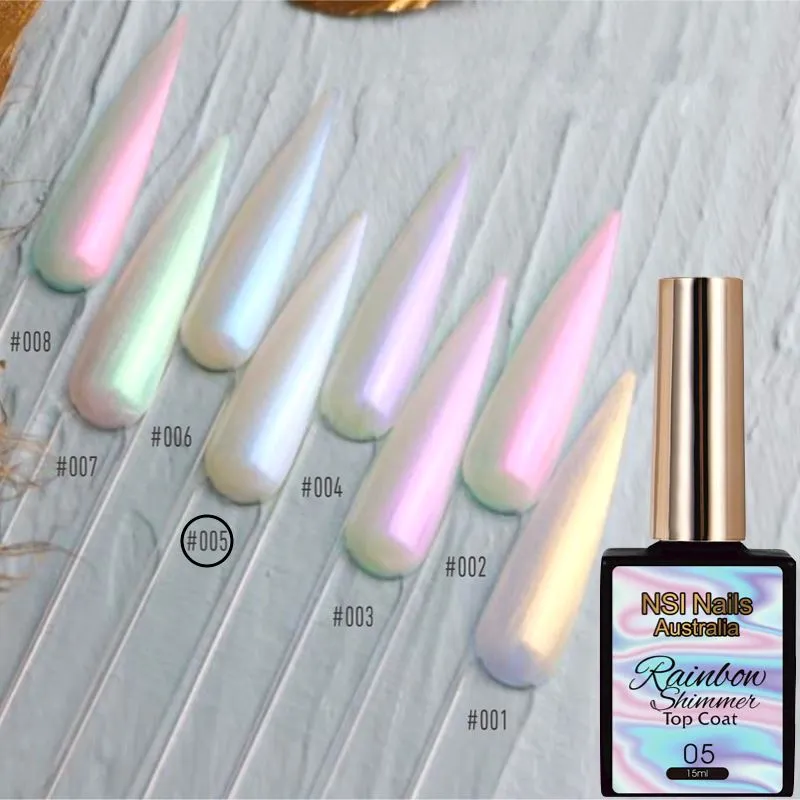 Rainbow Shimmer Gel Polish Top Coat