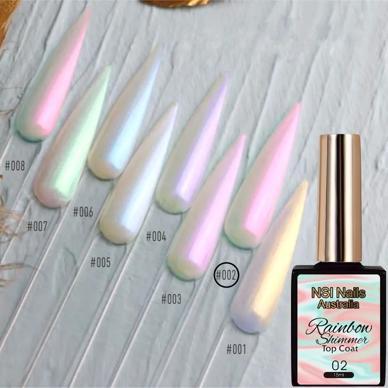 Rainbow Shimmer Gel Polish Top Coat