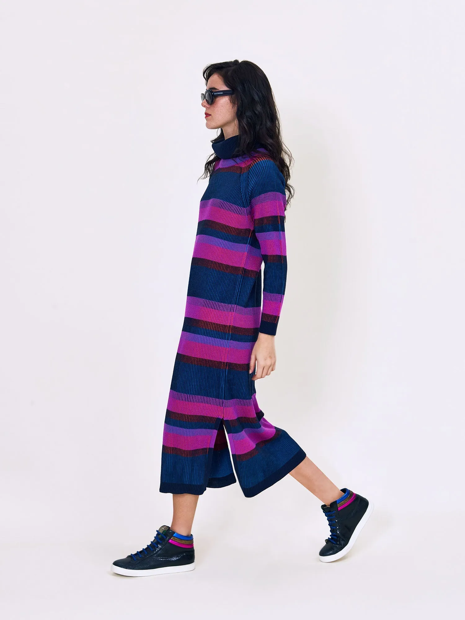 Ribbed-Knit Midi Dress