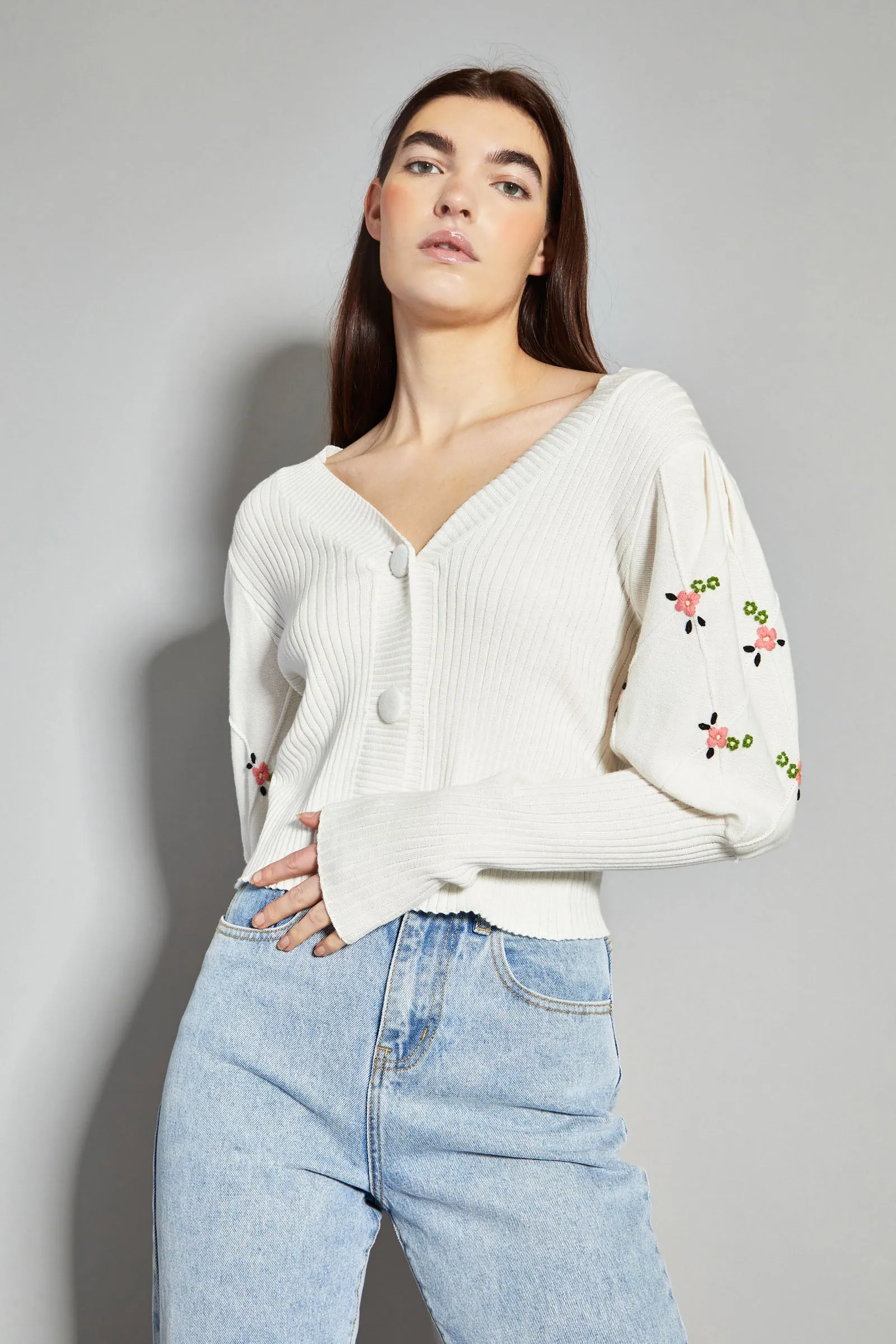 Rose Cardigan Top