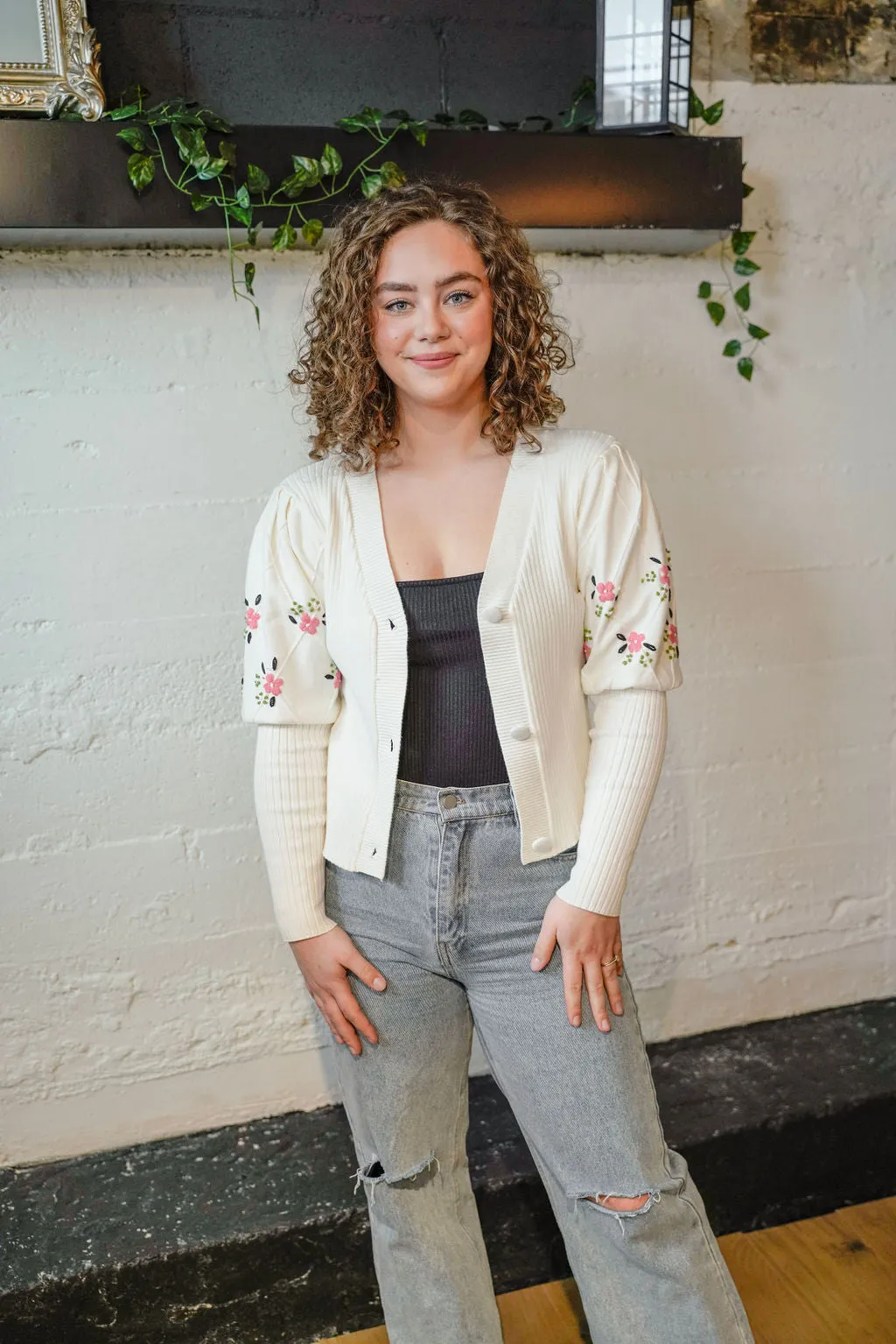 Rose Cardigan Top