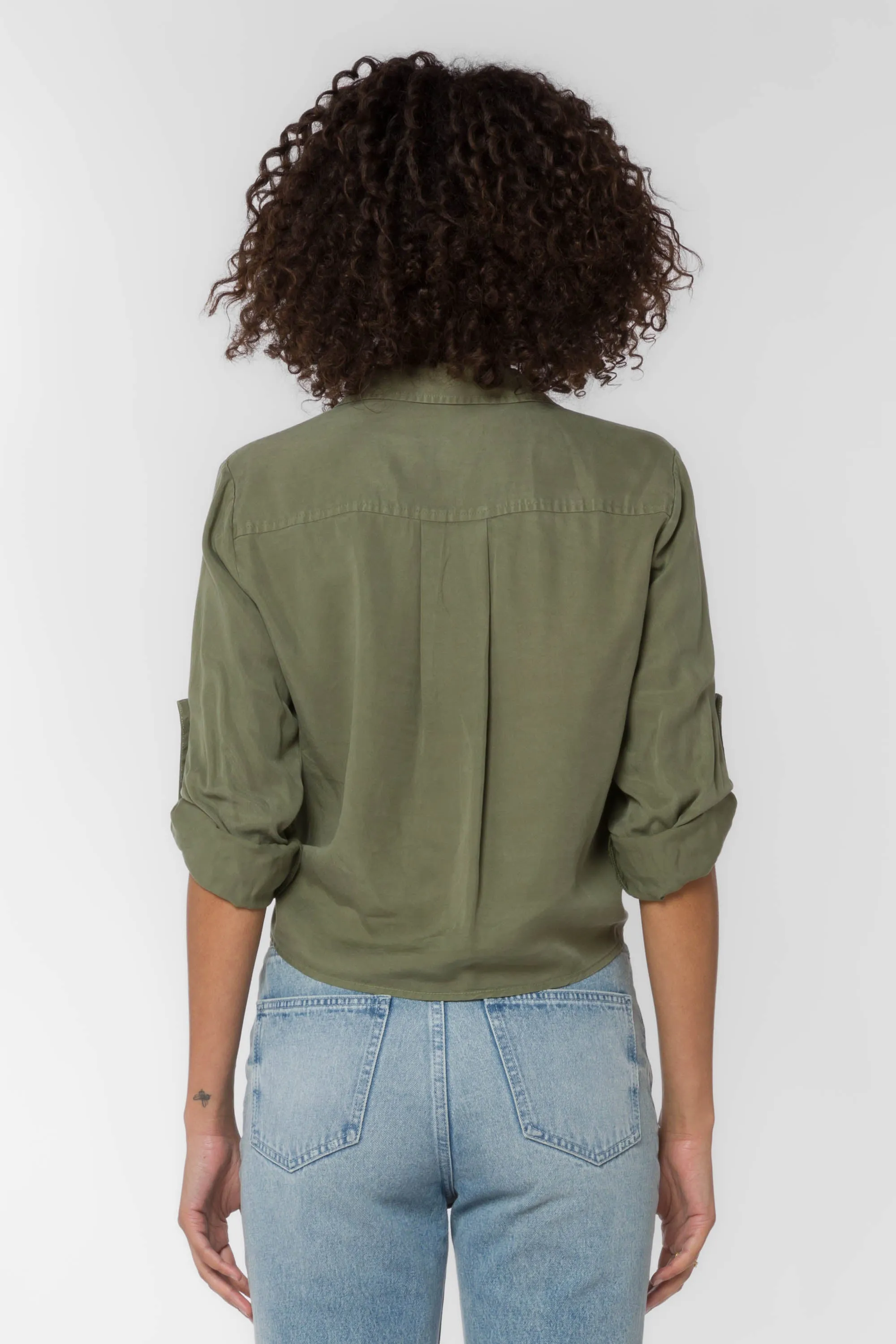 Solange Olive Top