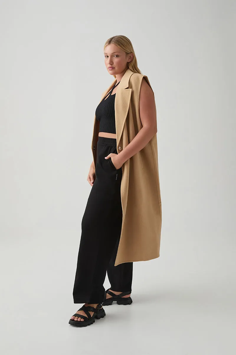 Split Back Sleeveless Coat 760