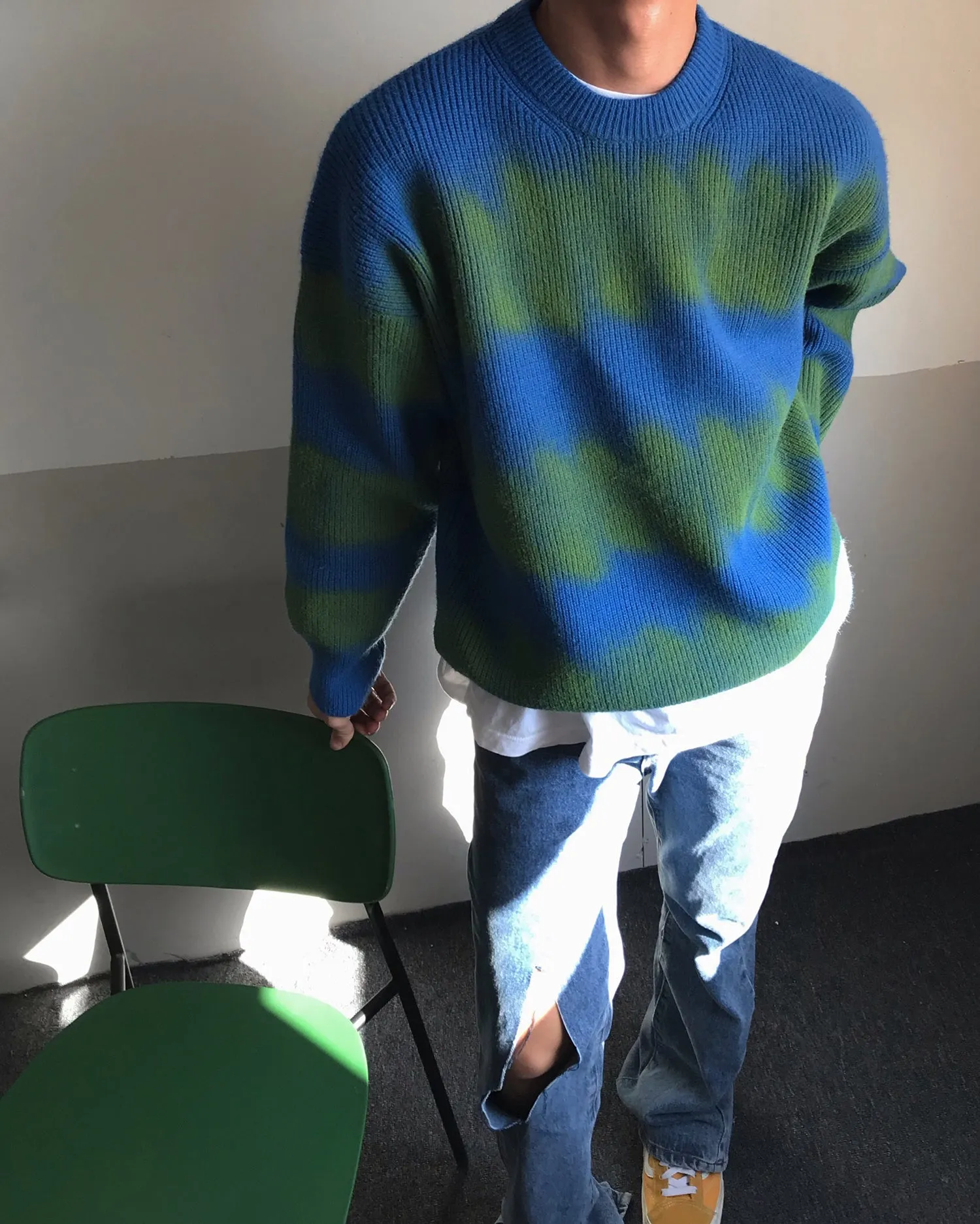 SPRAY-EFFECT KNIT JUMPER