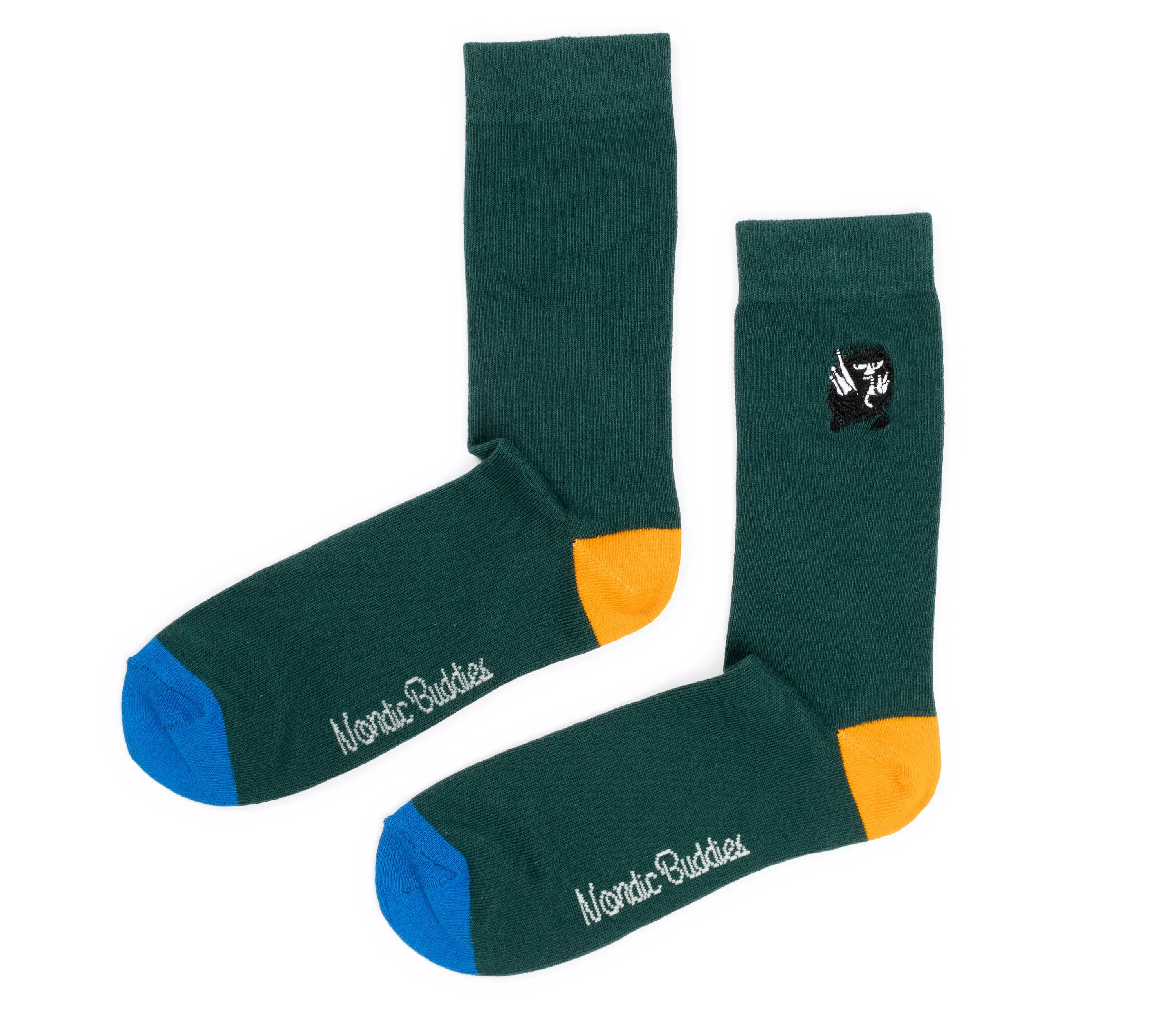 Stinky's Getaway Embroidery Men Socks - Green