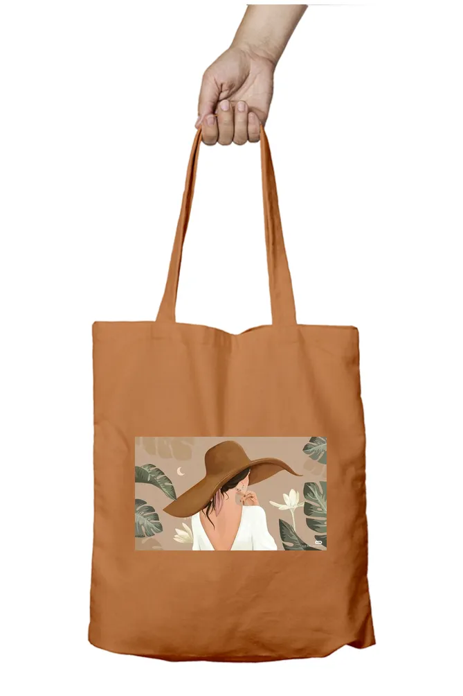 Vacation Lady Abstract Tote Bag