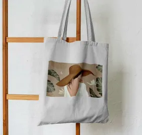 Vacation Lady Abstract Tote Bag