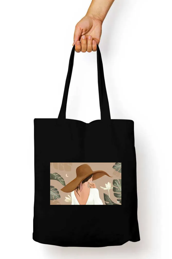 Vacation Lady Abstract Tote Bag