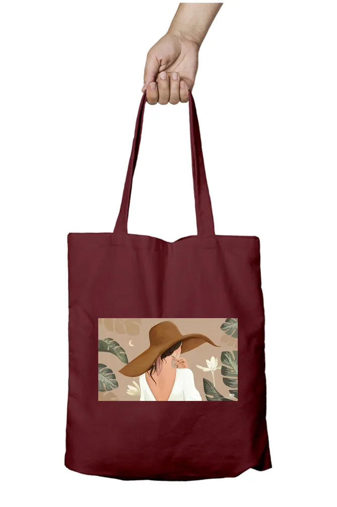 Vacation Lady Abstract Tote Bag