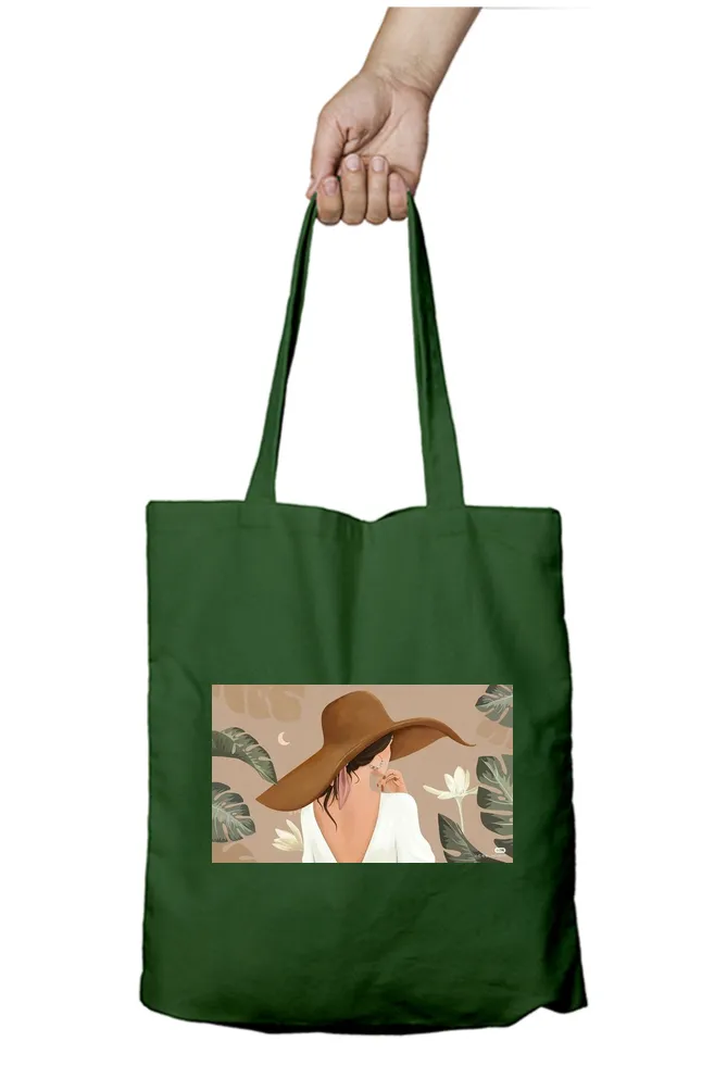 Vacation Lady Abstract Tote Bag